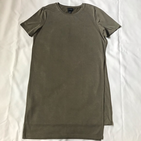 Club Monaco Olive Green Layered Dress Size Large - Picture 6 of 16
